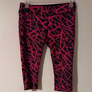 Pact Women's Pink and Black Geometric Leggings